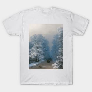 Winter Landscape by Ivan Aivazovsky T-Shirt